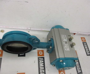 Клапан поворотный центрический DESPONIA InterApp D10100.13.2AR.4A.4C0.E, межфланцевый, DN 100 PN 13, материал корпуса чугун с шаровидным графитом EN-GJS-400-15, с Epoxy (Resicoat®) покрытием, материал вала нержавеющая сталь 1.4028, материал диска нержавеющая сталь 1.4408, материал манжеты EPDM, строительная длина 52 мм , температурный диапазон -20°C до 140°C  InterApp